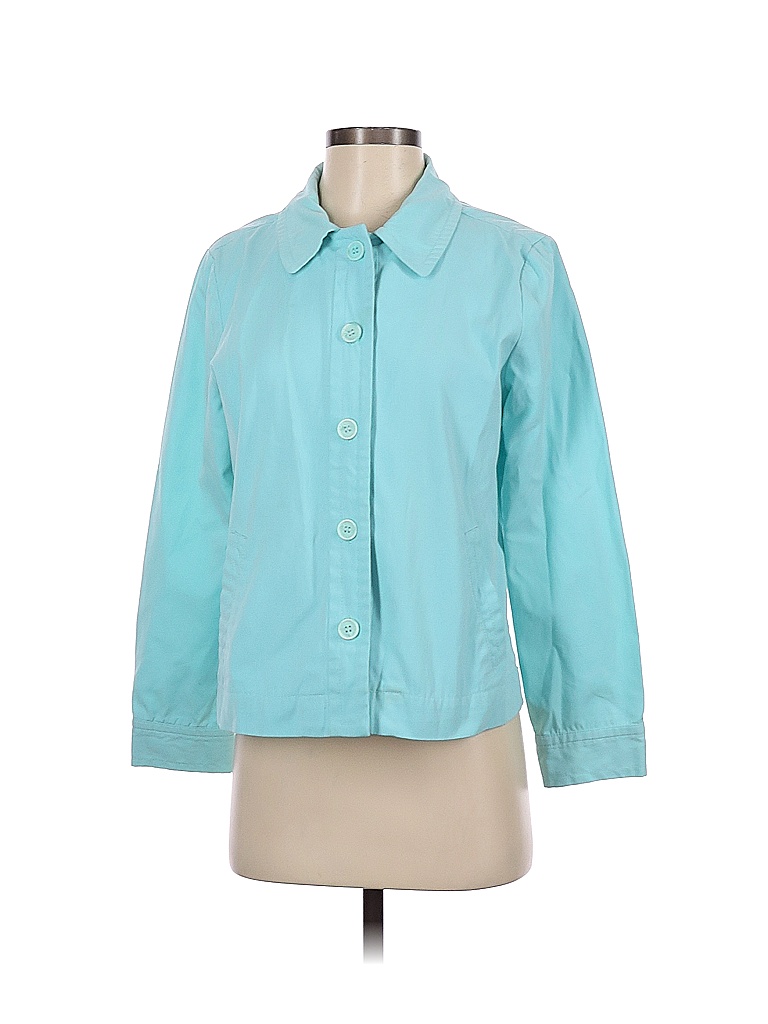 Appleseeds Solid Blue Teal Jacket Size S 75 off thredUP