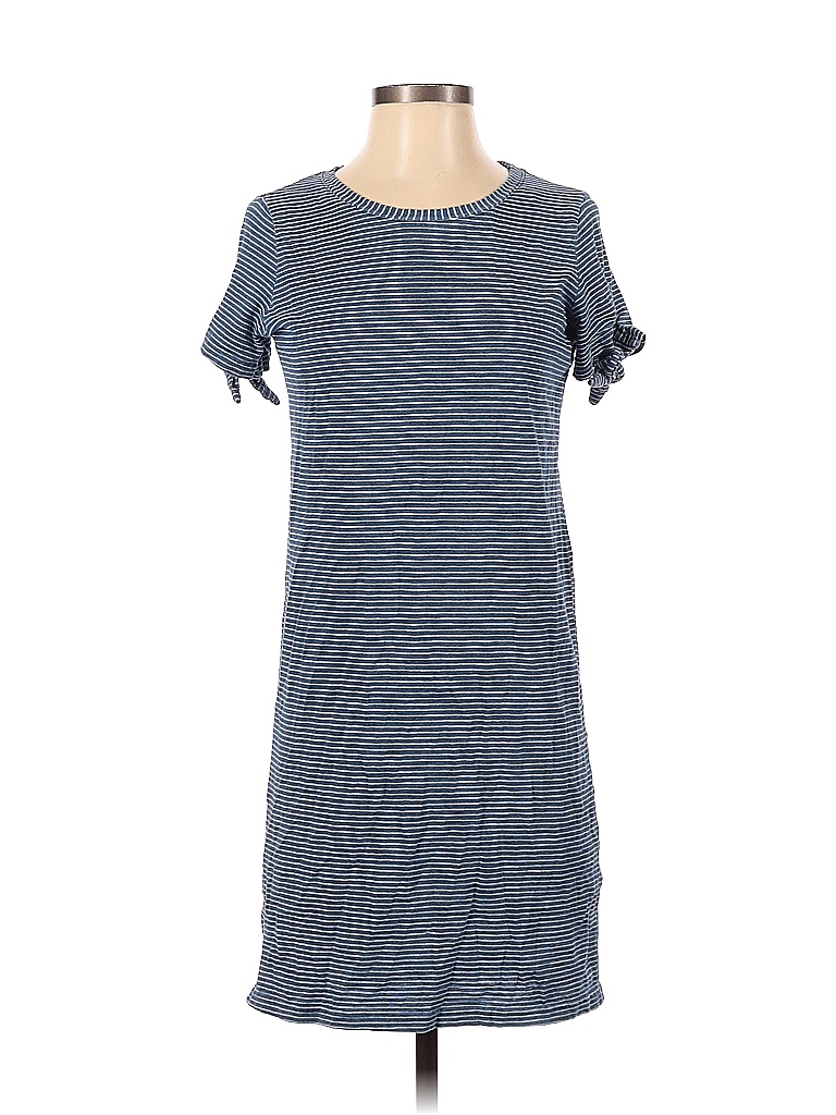 Jane And Delancey 100 Cotton Stripes Multi Color Blue Casual Dress