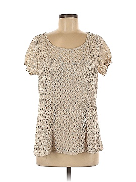LA FEE MARABOUTEE top donna panna/rosa antico 100% poliestere MADE IN ITALY 