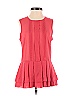 ASOS 100% Polyester Red Pink Sleeveless Blouse Size 2 - photo 1