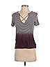 American Eagle Outfitters Ombre Gray Burgundy Short Sleeve Top Size XS - photo 1