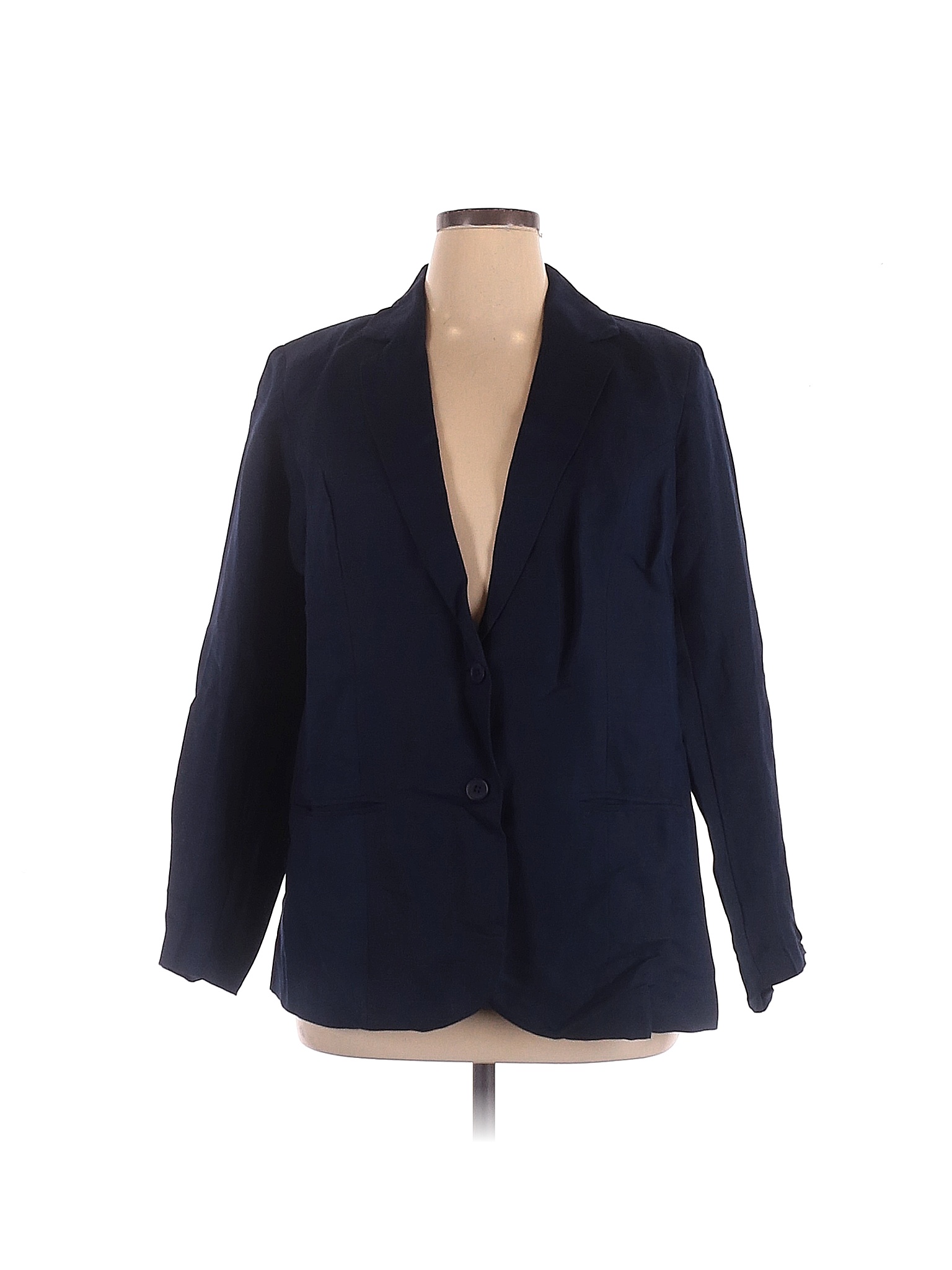 Jessica London Solid Blue Blazer Size 16 - 74% off | thredUP