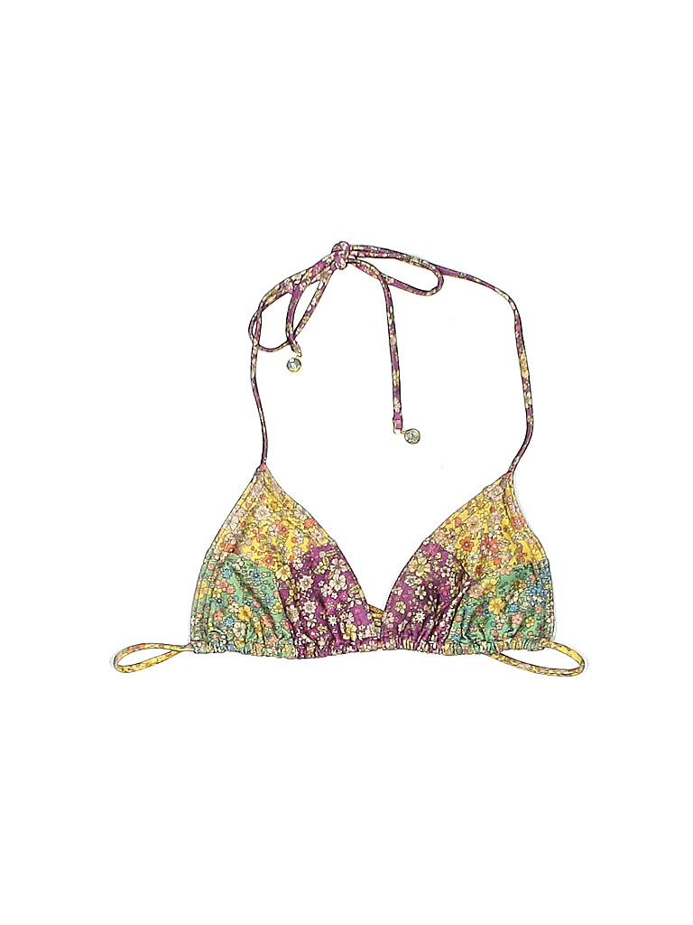 Click to view more detailed imagery on our partner's website Pre-owned Unbranded Swimsuit Top Purple Print Pattern Swimwear