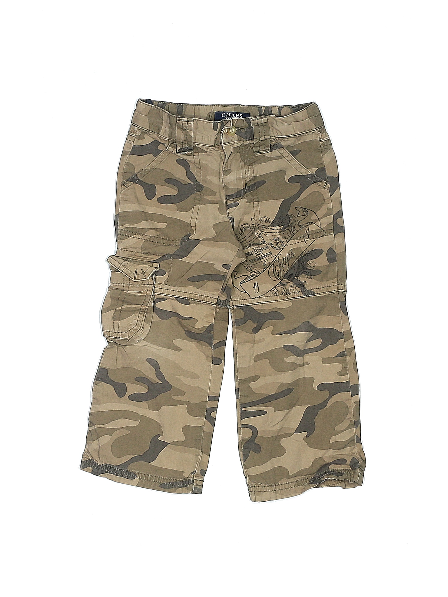 Chaps 100 Cotton Camo Green Brown Cargo Pants Size 2T 72 off thredUP