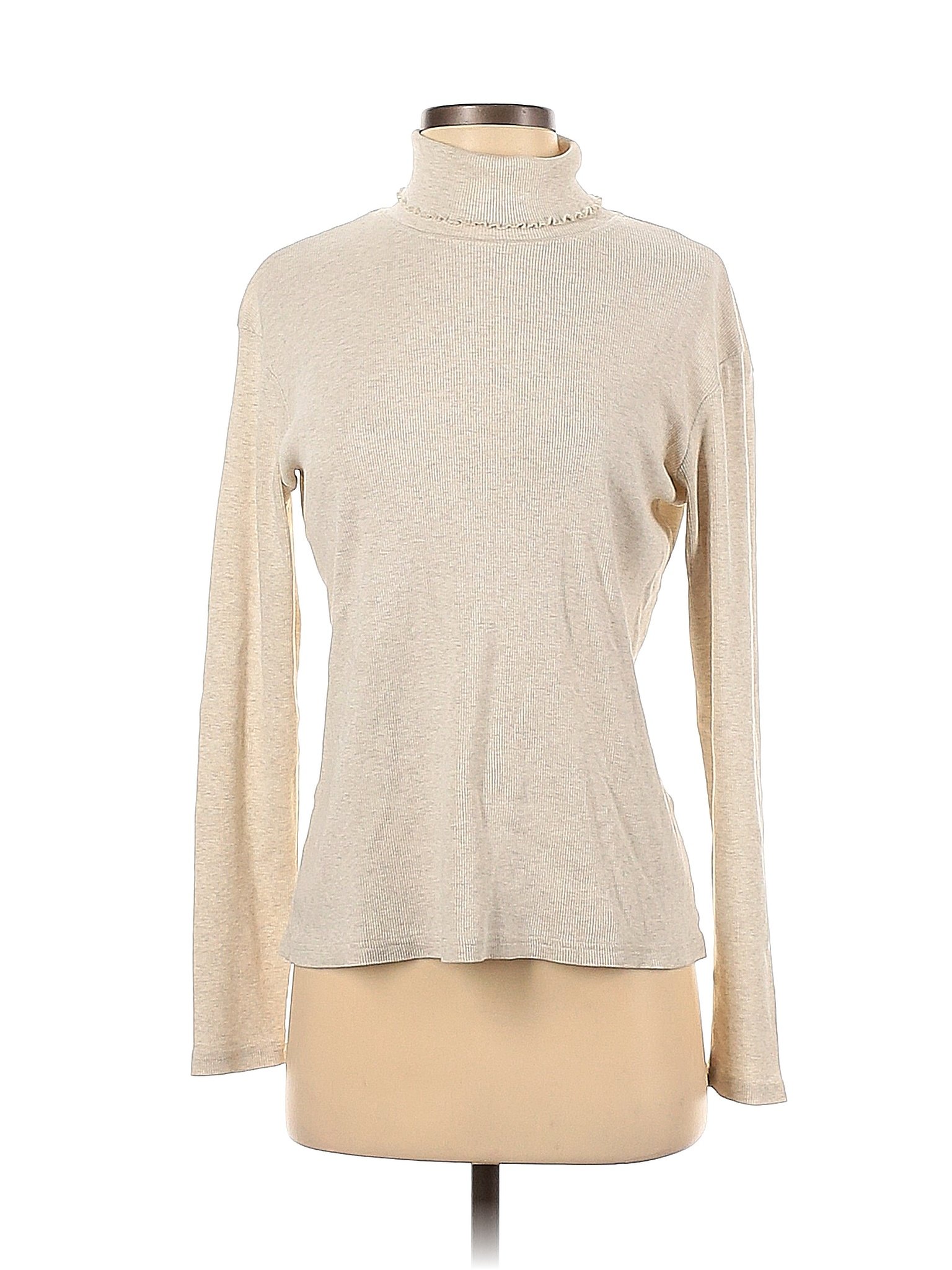 J.Jill Solid Tan Ivory Turtleneck Sweater Size S - 83% off | thredUP