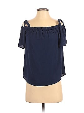 Lily Black Short Sleeve Blouse (view 1)