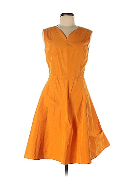 Jil Sander Navy Orange Flare Dress (view 1)
