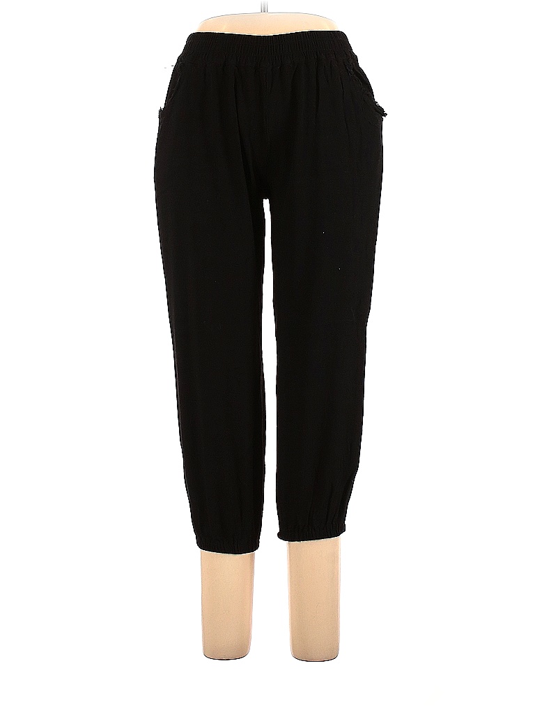 Umgee Solid Black Linen Pants Size L - 72% off | thredUP
