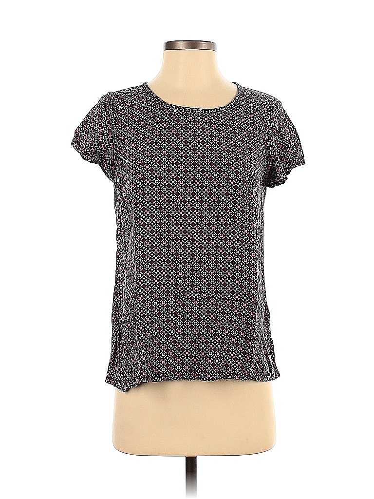 Faded Glory 100% Rayon Black Short Sleeve Blouse Size S - 72% off | thredUP