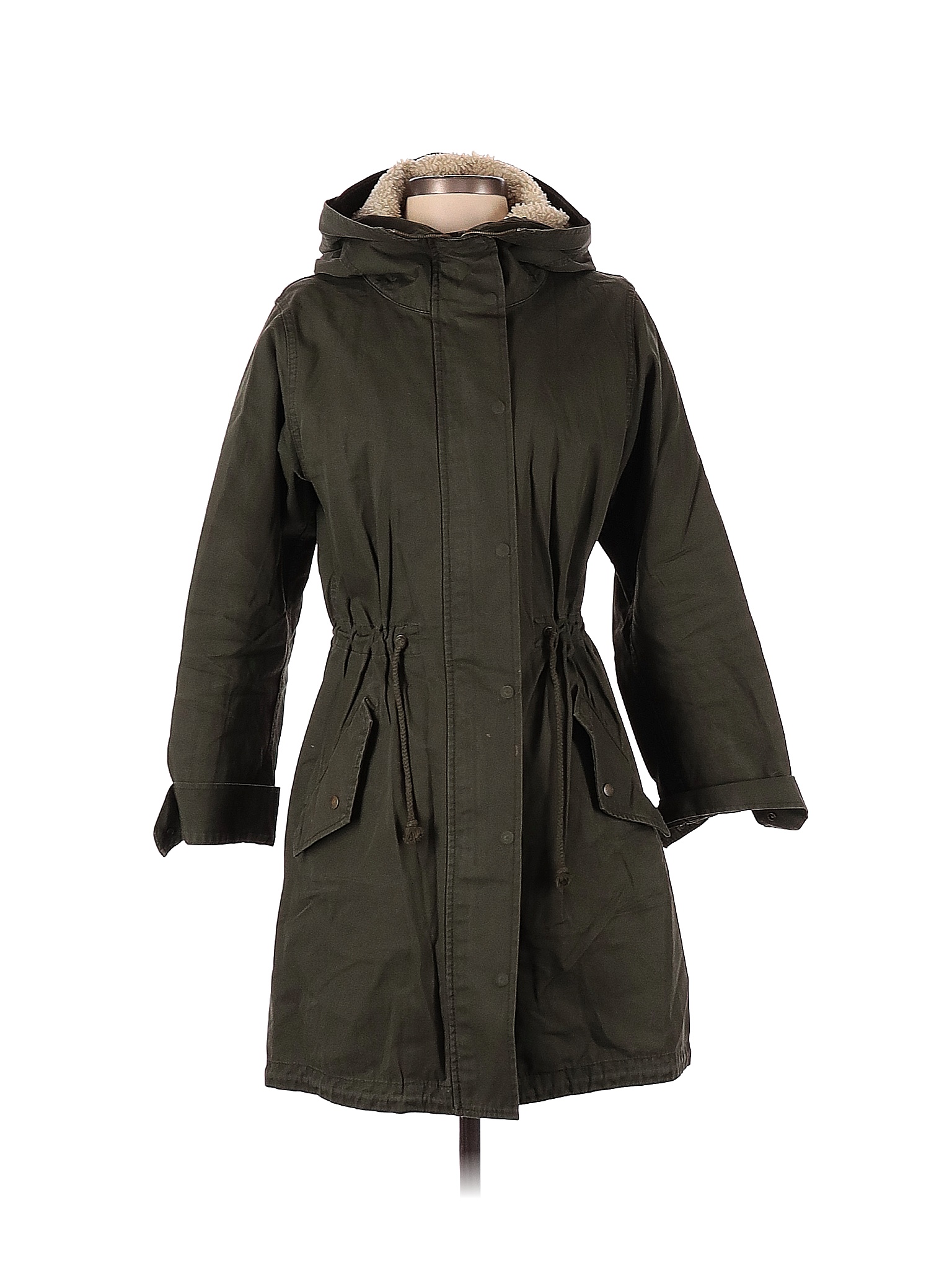 Uniqlo 100 Cotton Solid Green Jacket Size XS 63 off thredUP