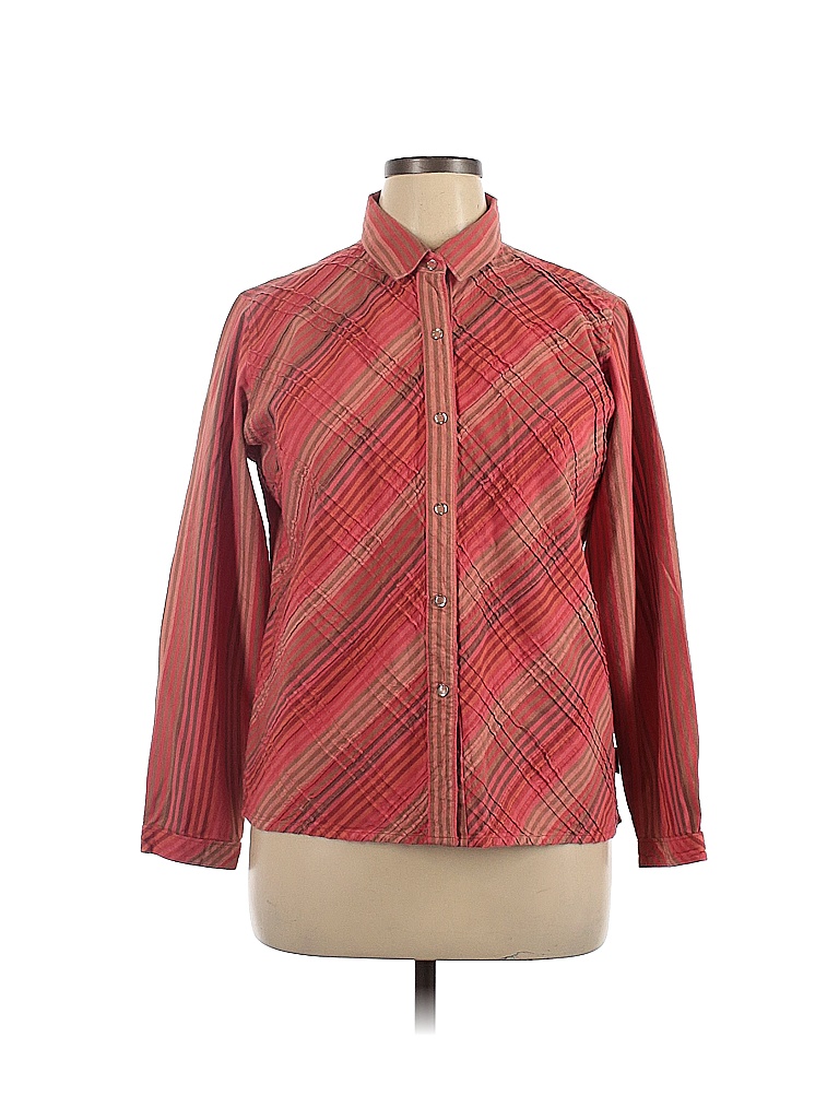 Woolrich 100% Cotton Pink Long Sleeve Button-Down Shirt Size XL - photo 1