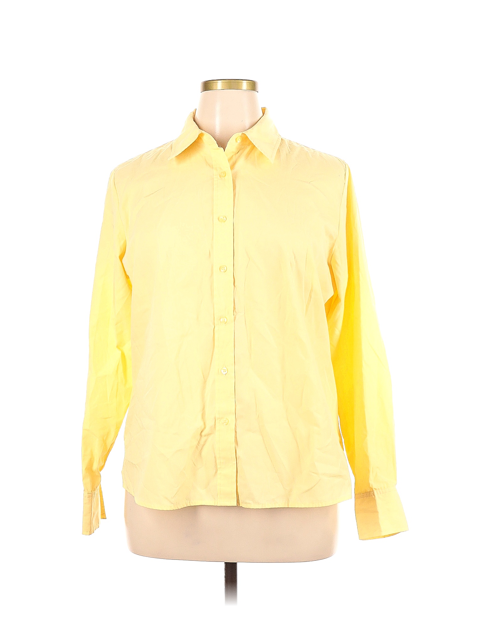 White Stag Solid Yellow Long Sleeve Blouse Size XL - 66% off | thredUP