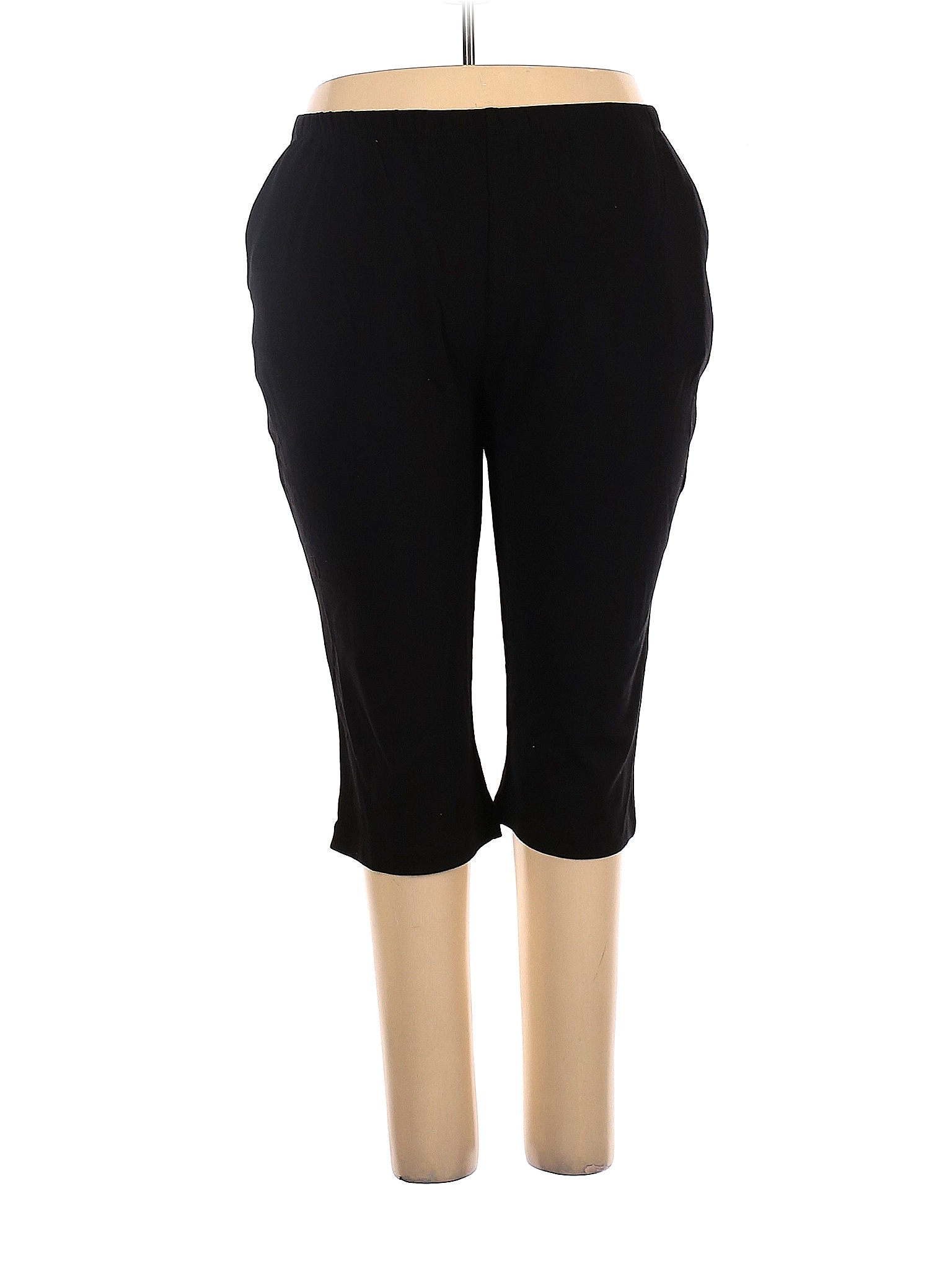 Lands' End 100% Cotton Solid Black Casual Pants Size 18 (Plus) - 87% 