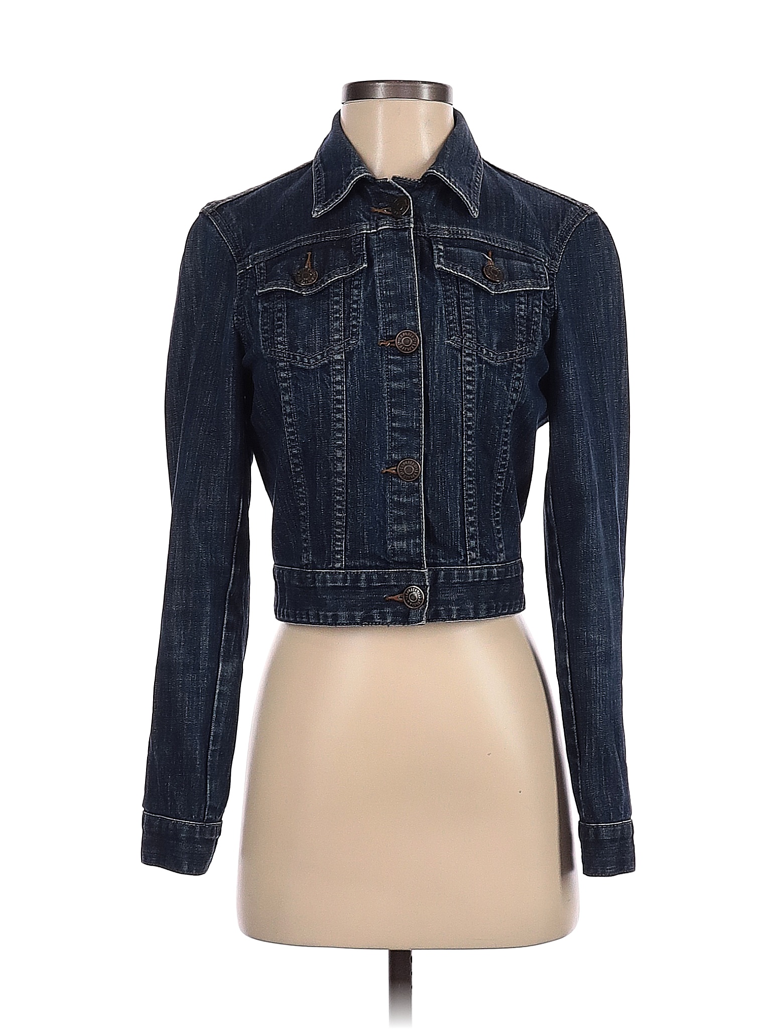 The Limited Solid Blue Denim Jacket Size XS - 74% Off | ThredUP