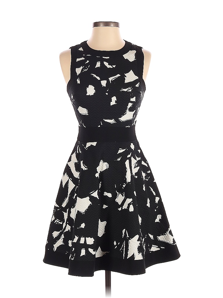 Banana Republic 100 Cotton Floral Black Casual Dress Size 0 70 off