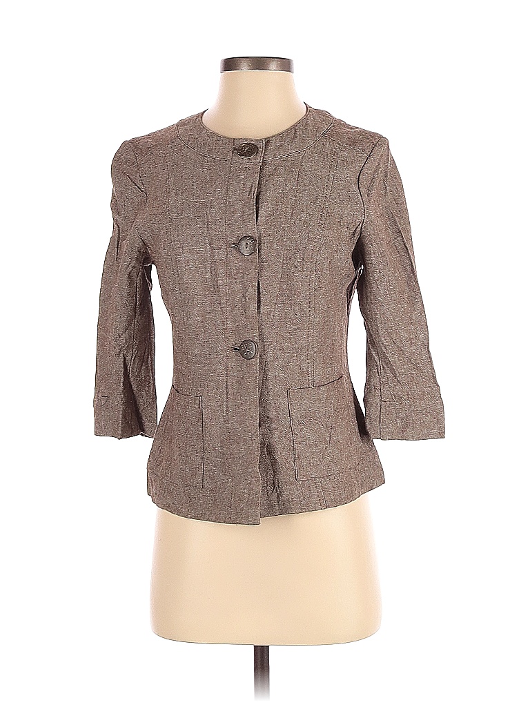 Chadwicks Solid Brown Tan Blazer Size 4 - 64% off | thredUP