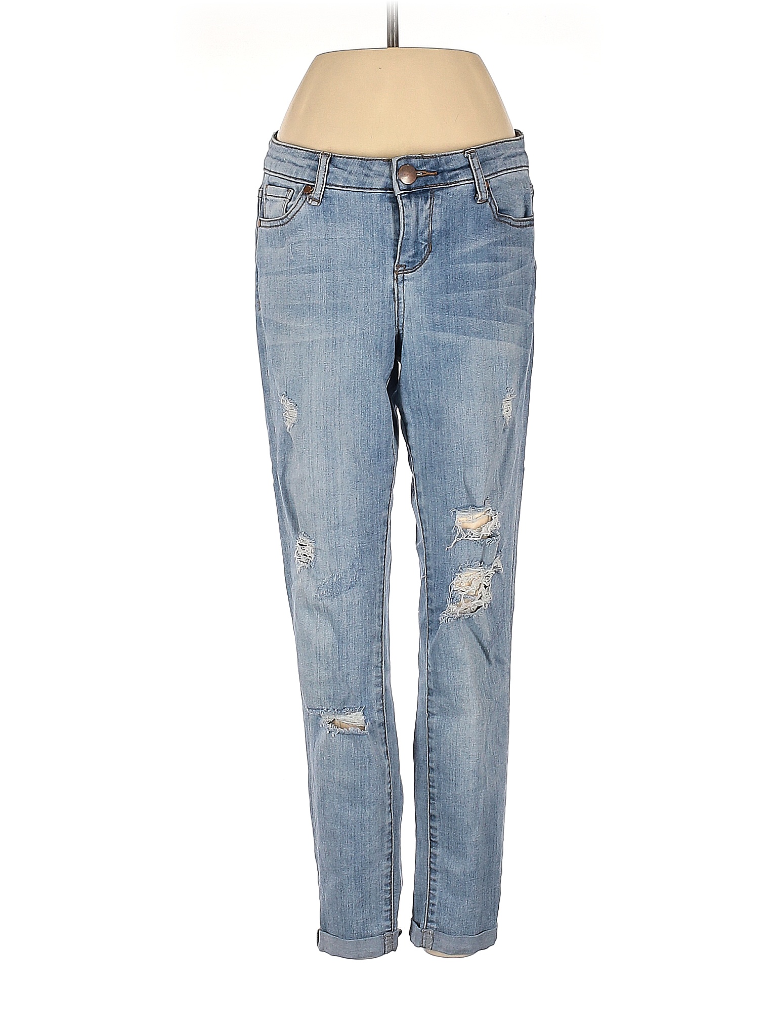 Boston Proper Solid Blue Jeans 26 Waist - 84% off | thredUP