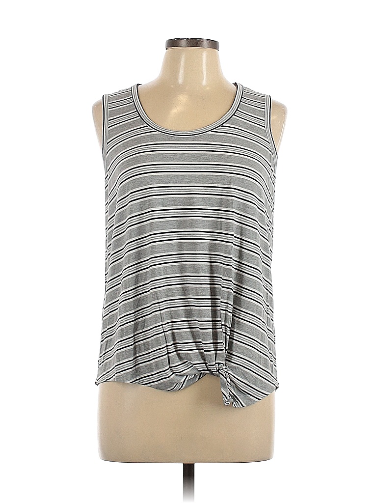 Christian Siriano New York Stripes Gray Sleeveless Top Size L - 85% off ...