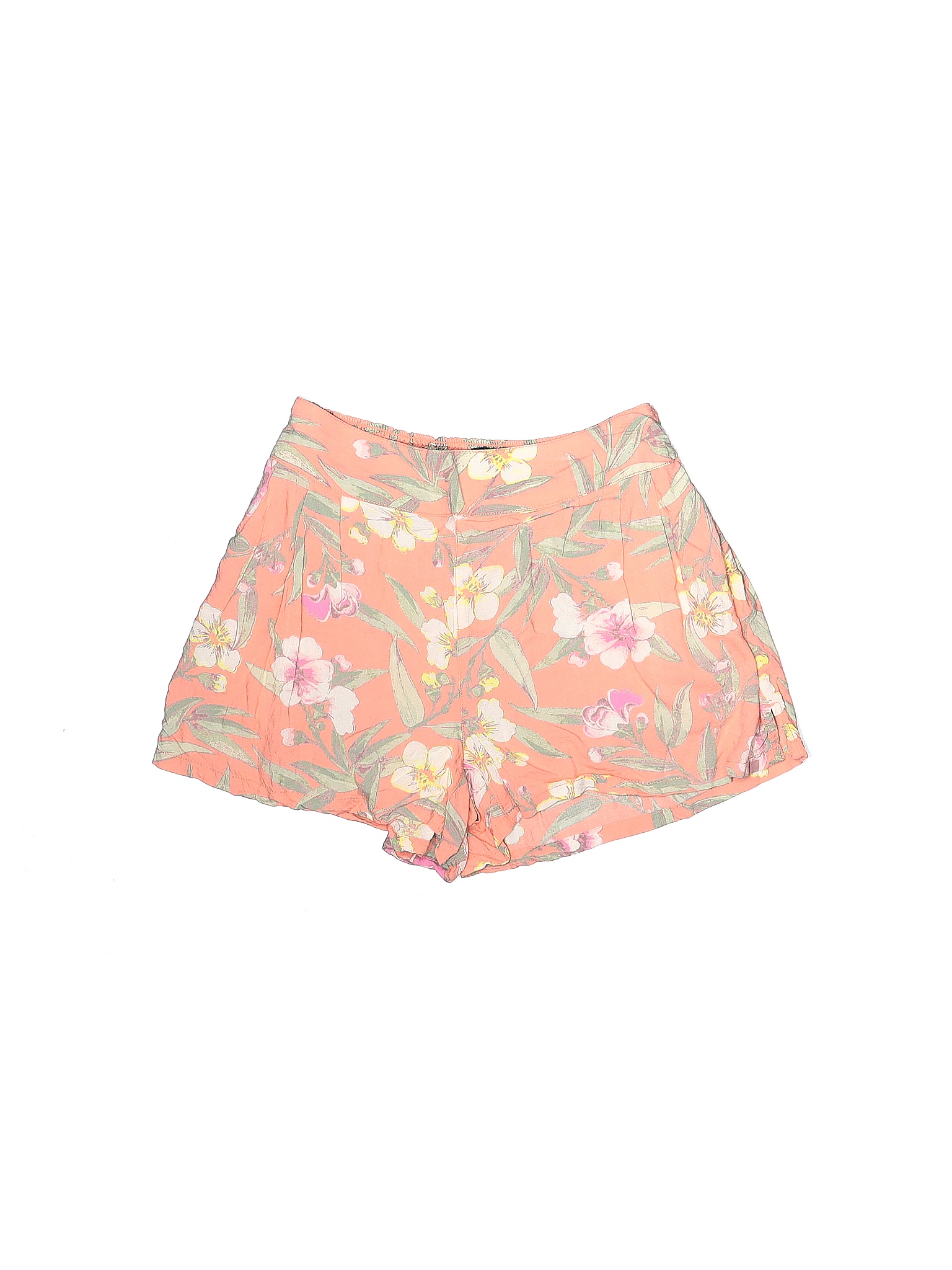 American Eagle Outfitters 100% Viscose Floral Pink Shorts Size S - 85% ...