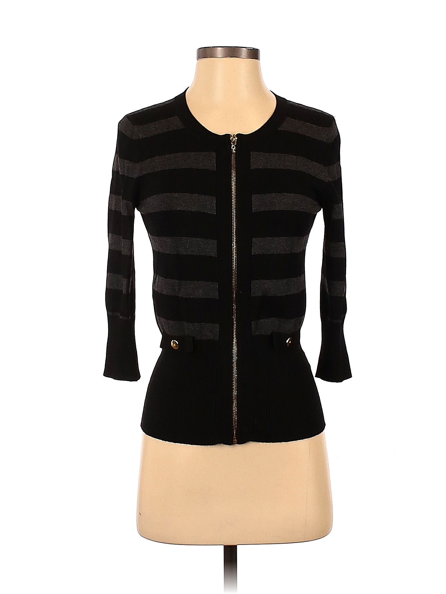 Cable & Gauge Stripes Black Jacket Size S 66 off thredUP