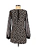 Blu Pepper Jacquard Snake Print Damask Baroque Print Brocade Black Casual Dress Size S - photo 2