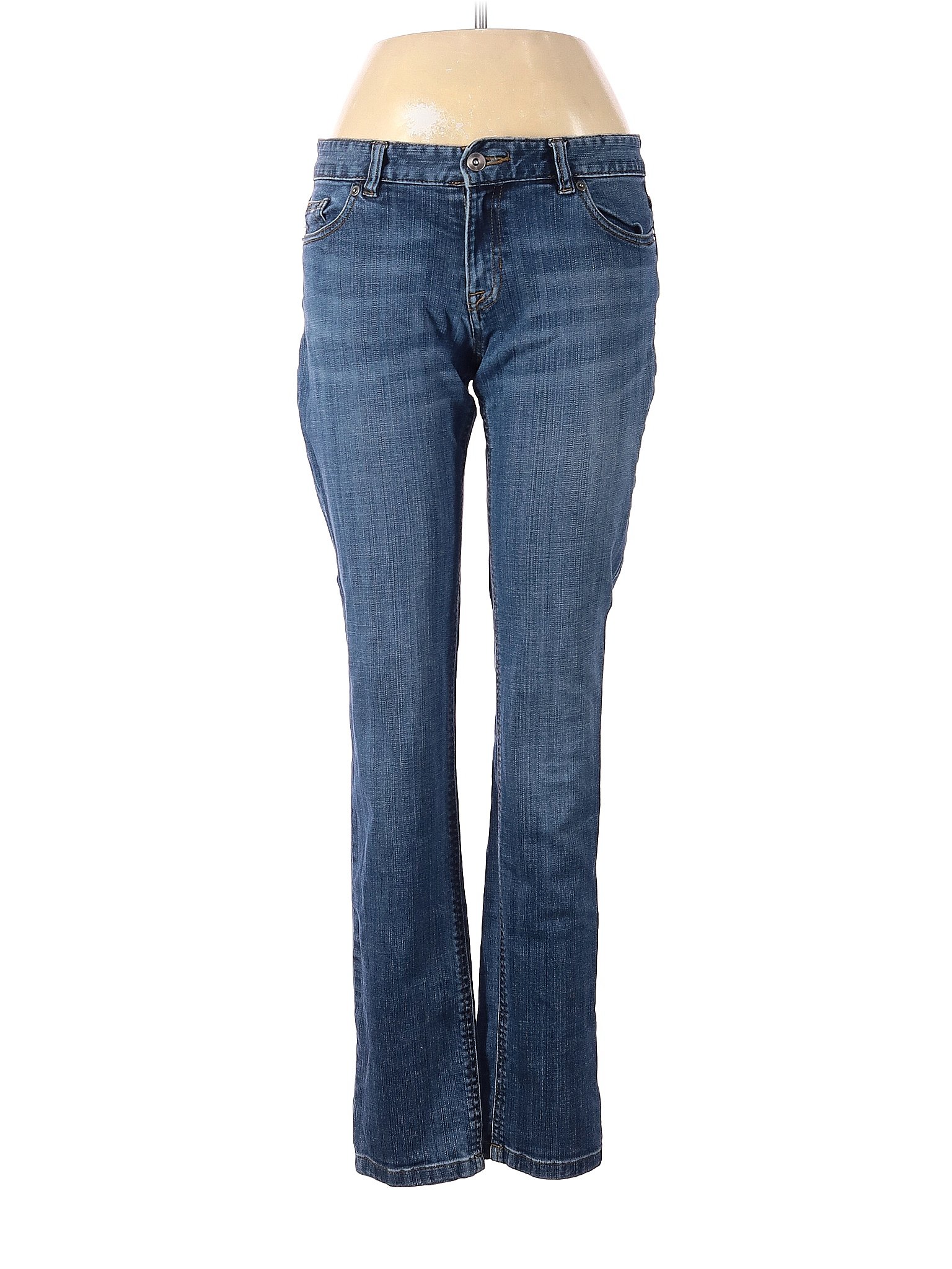 Lands' End Solid Blue Jeans 29 Waist - 89% off | thredUP