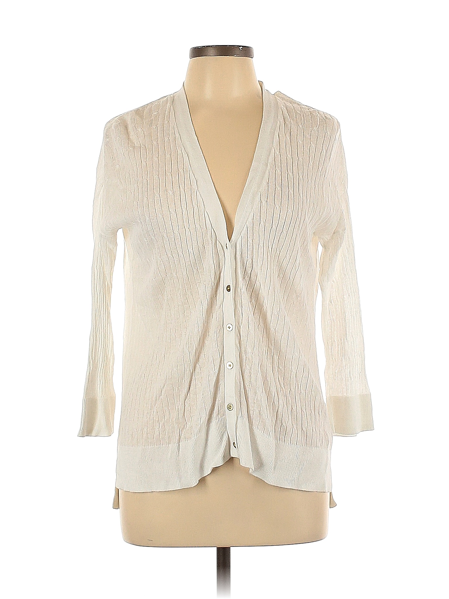 Jcpenney Stripes White Cardigan Size L - 71% off | thredUP