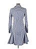 Derek Lam Collective 100% Cotton Stripes Multi Color Blue Blue Striped Shirtdress Size 42 (IT) - photo 2
