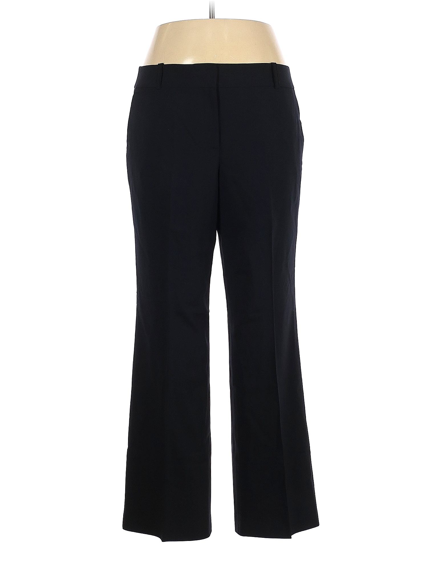 Ann Taylor Solid Black Blue Wool Pants Size 14 78 off thredUP