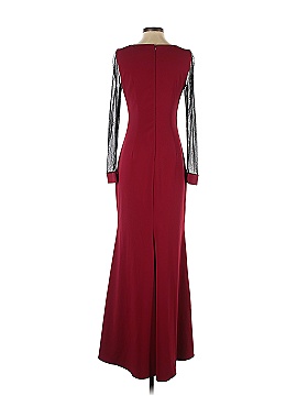 Badgley Mischka Ruby Illusion Sleeve Gown (view 2)