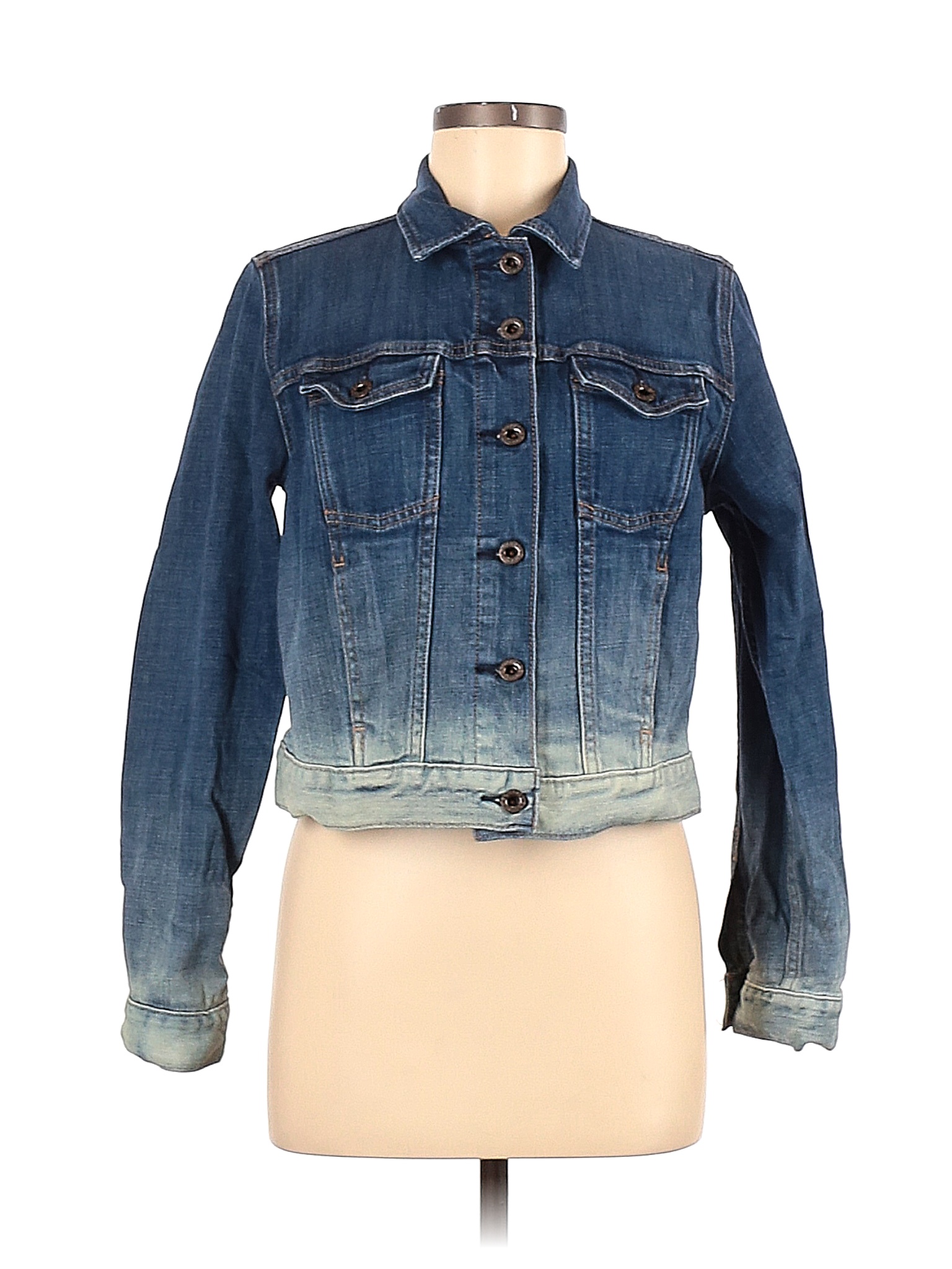 Fossil Solid Blue Denim Jacket Size M 72 Off Thredup