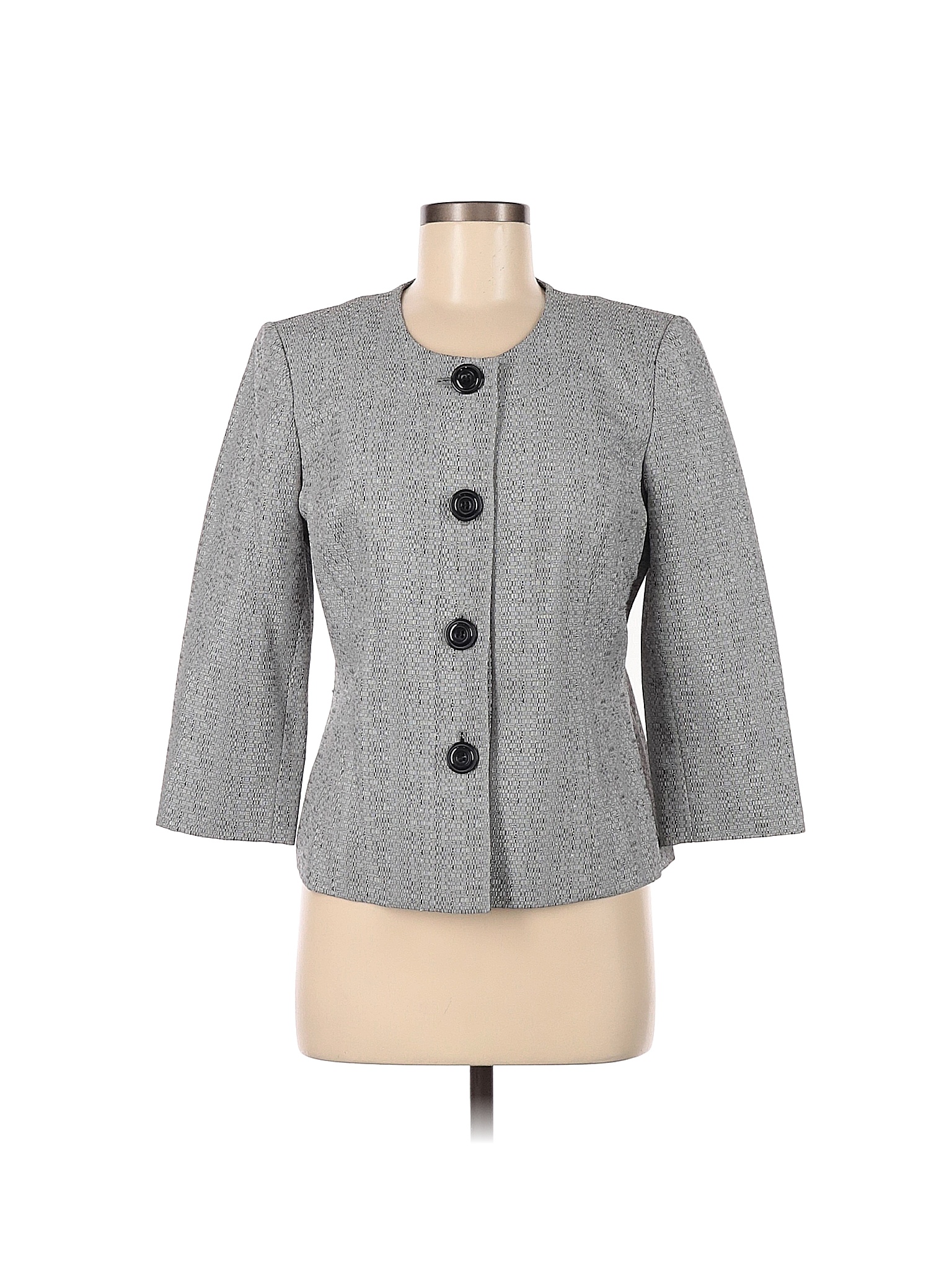 Jones Studio Solid Gray Blazer Size 8 - 77% off | thredUP