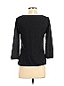 Ann Taylor 100% Polyester Black Long Sleeve Top Size XS - photo 2
