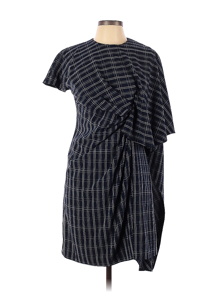 Prabal Gurung Collective 100% Polyester Plaid Black Blue Plaid Cape Dress  Size 6 - 87% off | thredUP