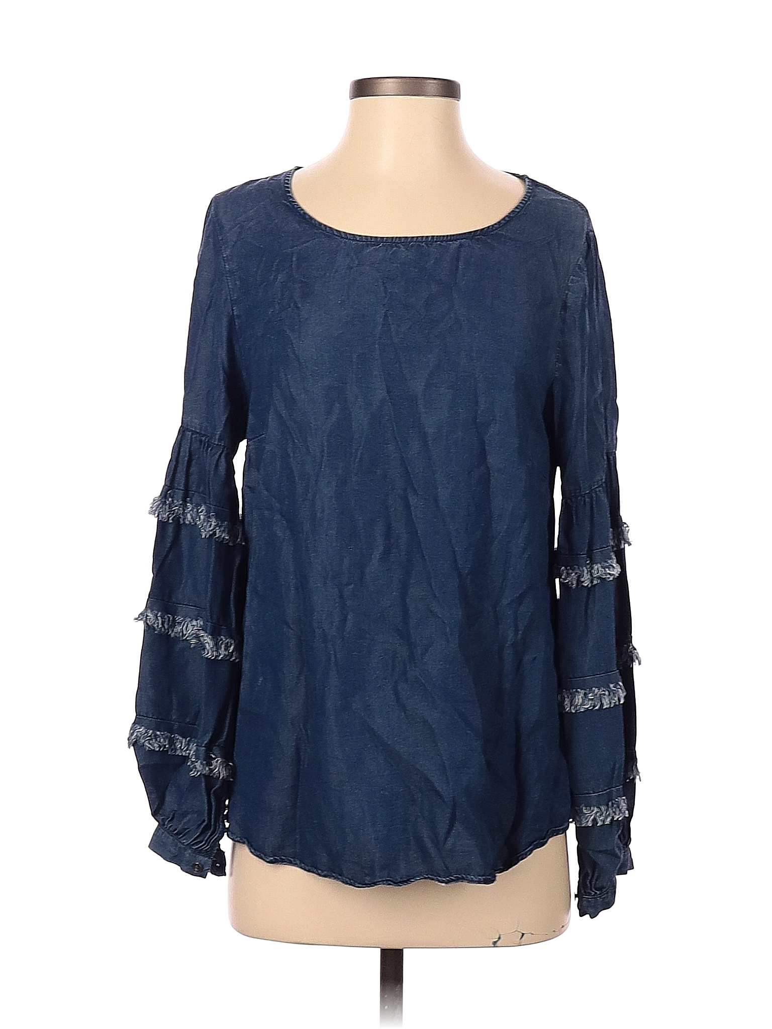 Jane and Delancey 100% Lyocell Blue Long Sleeve Blouse Size S - 88% off ...