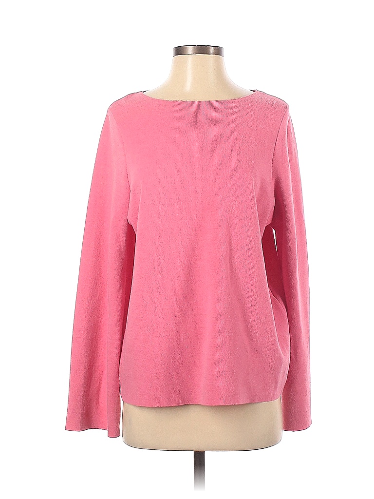 Trafaluc by Zara Solid Color Block Colored Pink Pullover Sweater Size S