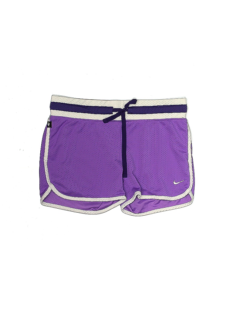 Nike 100 Polyester Color Block Purple Athletic Shorts Size XS 86