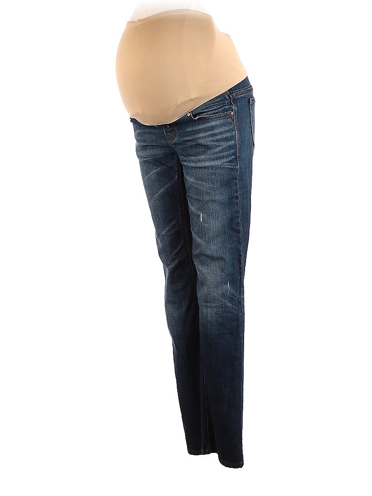 Gap Maternity Solid Blue Jeans 26 Waist (Maternity) 78 off thredUP