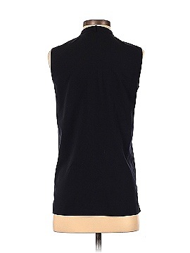 Tory Burch 100% Polyester Solid Black Blue Sleeveless Blouse Size 0 - 78%  off | thredUP