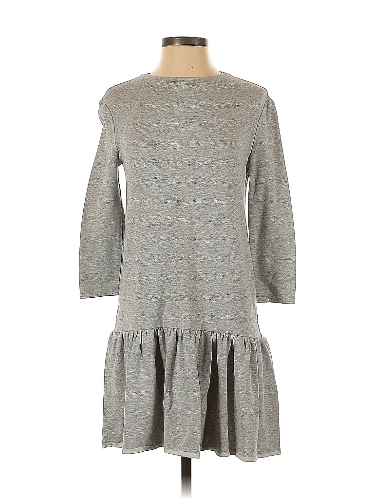 Nommo 100% Cotton Marled Gray Casual Dress Size S - photo 1