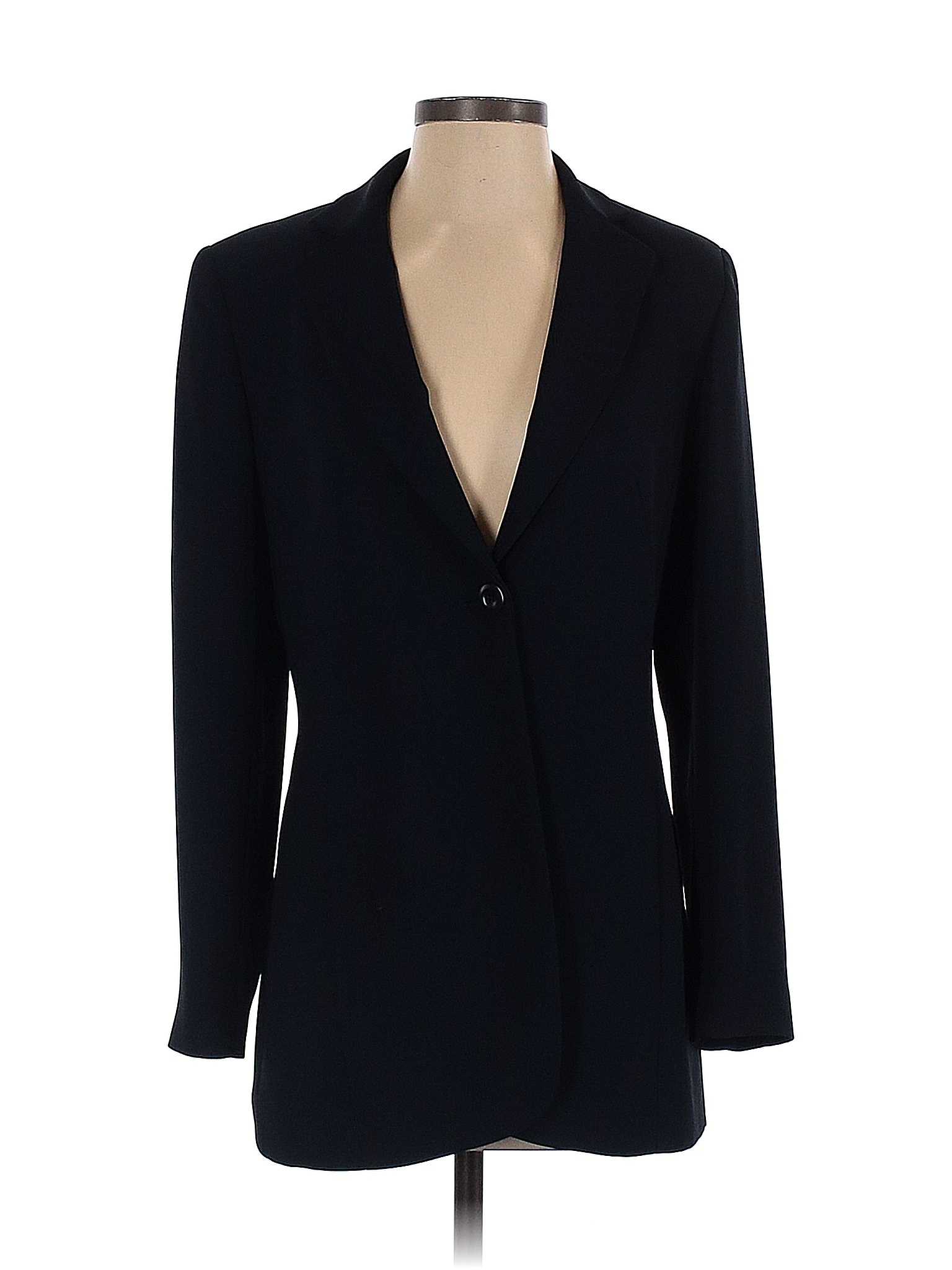 Jones Wear Solid Black Blue Blazer Size 4 72 off thredUP