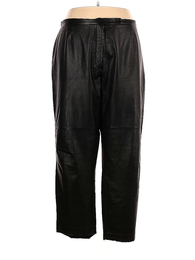 Venezia 100% Leather Solid Black Leather Pants Size 28 (Plus) - 67% off ...