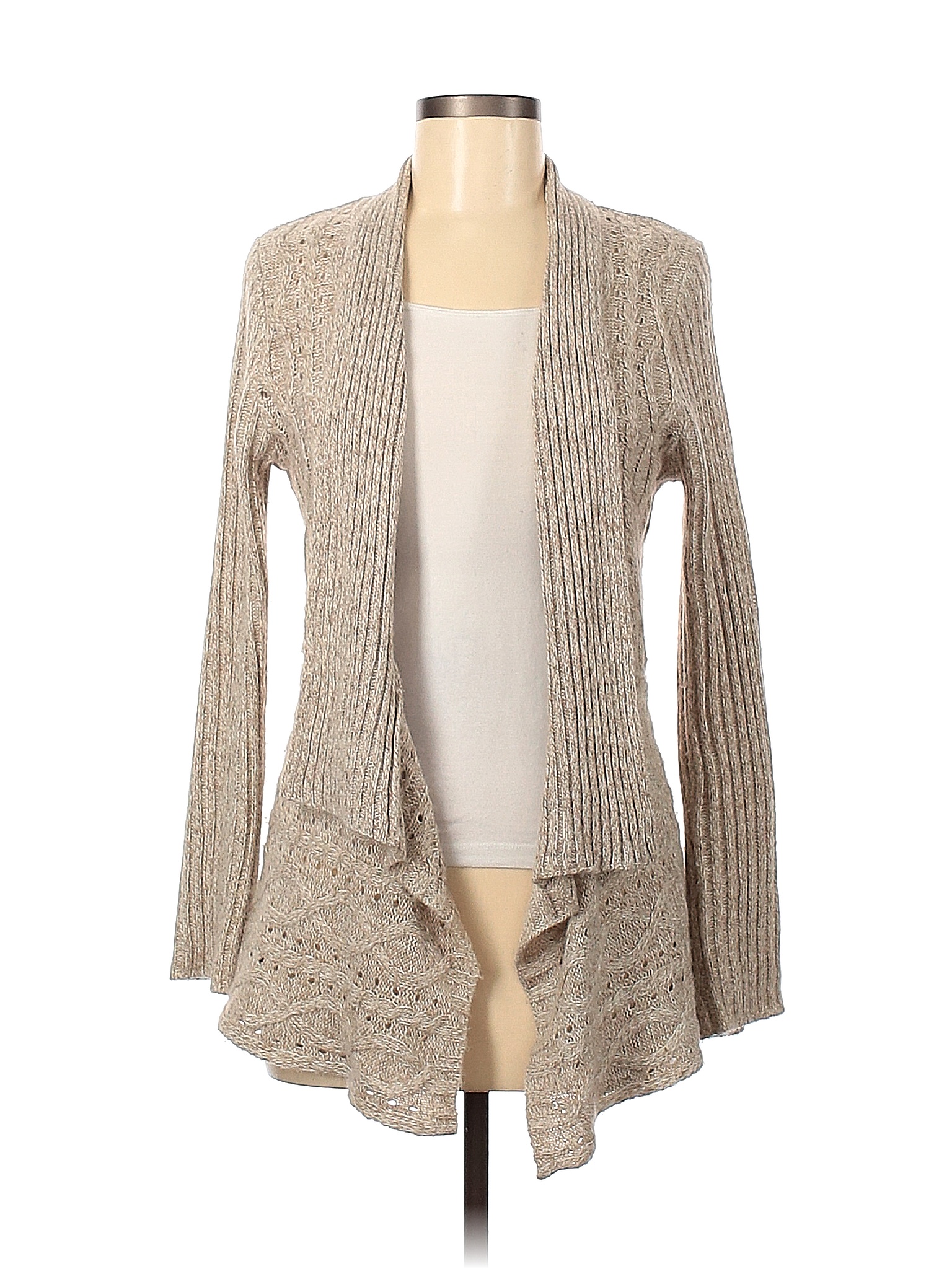 89th & Madison 100% Acrylic Solid Tan Cardigan Size 8 - 70% off | thredUP