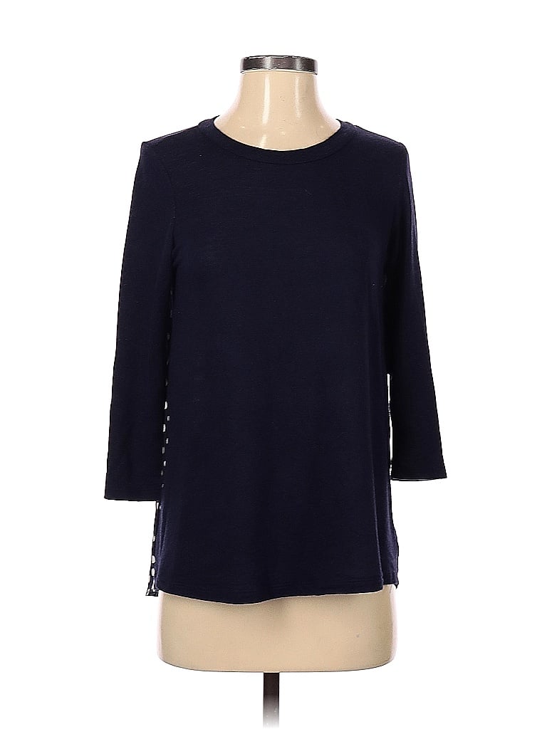 Click to view more detailed imagery on our partner's website Pre-owned Papermoon 3/4 Sleeve Top Blue Boatneck Tops