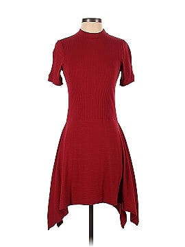 Susana Monaco Red Ribbed Dress (view 1)