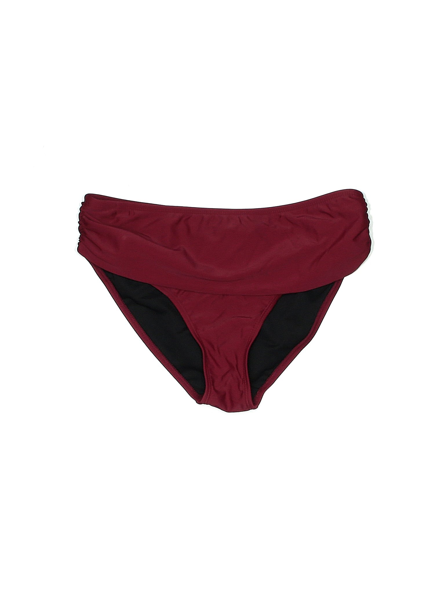 Assorted Brands Solid Colored Burgundy Swimsuit Bottoms Size S 68