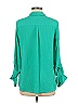 Apt. 9 100% Polyester Green Blue Long Sleeve Blouse Size M - photo 2