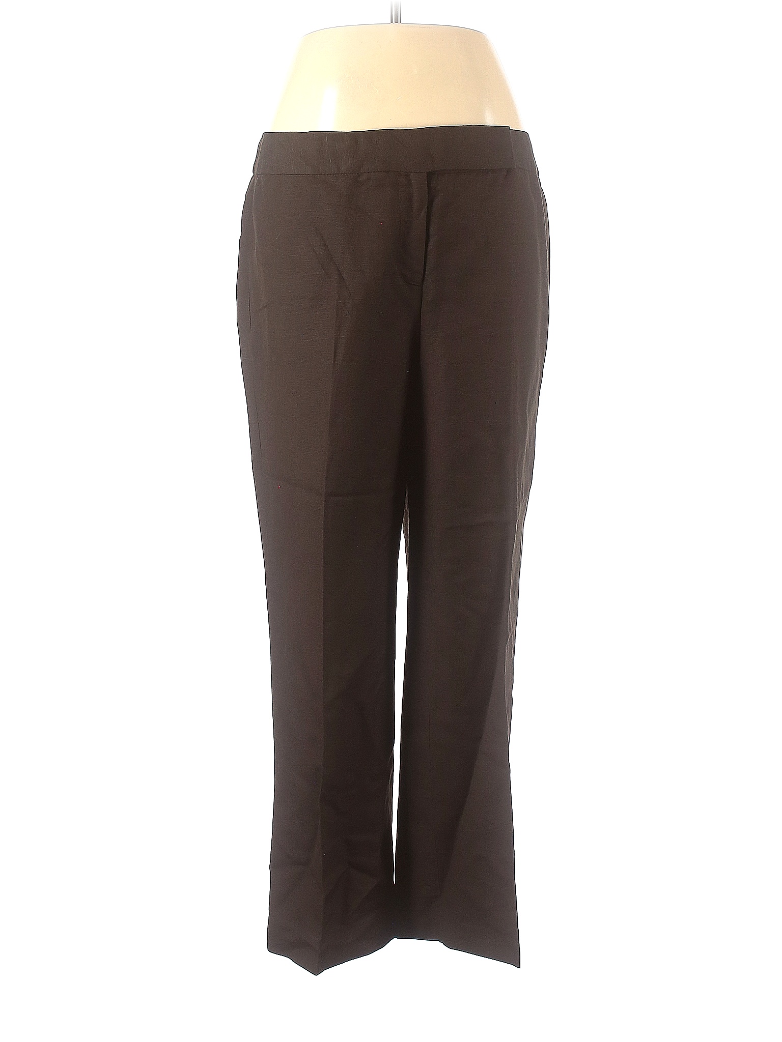 Nygard Collection Solid Brown Linen Pants Size 12 - 73% off | thredUP