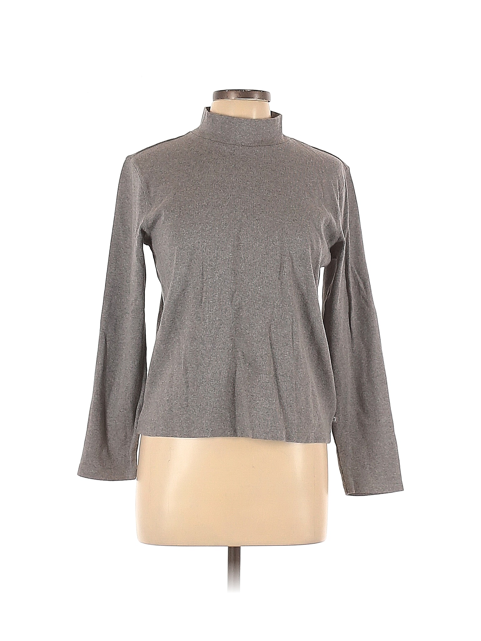 Liz Claiborne Solid Gray Long Sleeve Turtleneck Size L - 70% off | thredUP