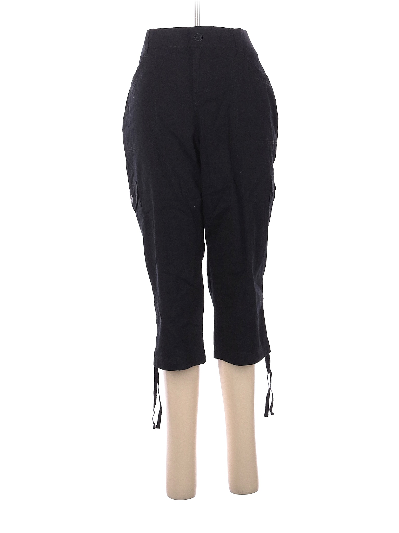 Gloria Vanderbilt Solid Black Cargo Pants Size 8 76 off thredUP